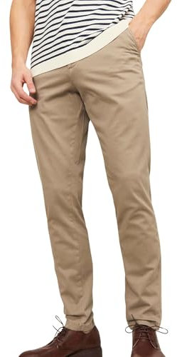 JACK & JONES Jpstmarco Jjbowie Sa Beige Noos Homme Pantalon, Beige, 31W / 32L