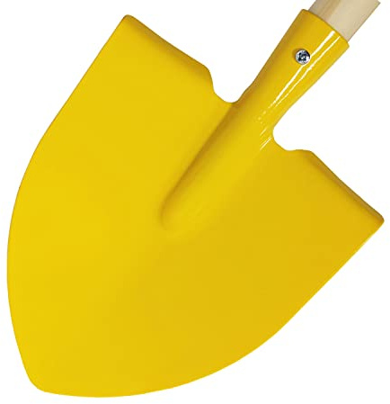 Kinder Gartengeräte Kindergartengeräte 1 von 8, Kinder Garten Werkzeuge Geräte Schaufel, Besen, Rechen, Laubbesen, Harke, Grubber, Doppelhacke, Spaten, Metall mit Holzstiel (Spitz Spaten gelb)