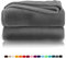 heimtexland Kuscheldecke flauschig Flanell Wohndecke warm Oekotex Tagesdecke Überwurf Sofadecke fusselfrei Fleecedecke Super Soft Decke 130x170 cm Typ380 Anthrazit Grau