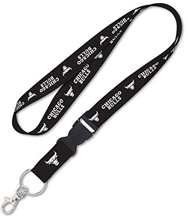 WinCraft Chicago Bulls Lanyard with Detachable Buckle, 1 - Black