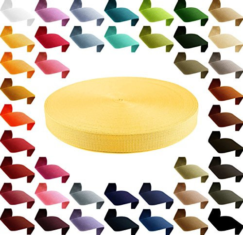 50m PP Gurtband 50mm extrem robust Polypropylen Tragband Farbwahl über 40 Farben, Gurtband:178 gelb