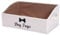 Geyecete Large dog toy bin dog toy box storage box - Foldable Fabric Trapezoid Organizer Boxes with Handle, Collapsible Basket for Dog Toys (Beige-DOG)