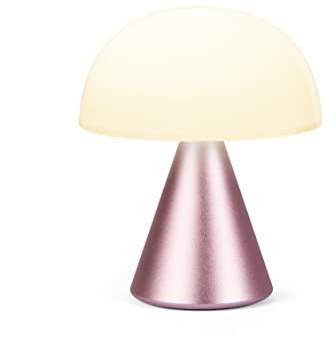 Lexon MINA M Lampe Champignon LED sans fil rechargeable, lampe à poser avec 9 couleurs de lumière et variateur d'intensité, jusqu'à 24h d'autonomie - Rose