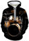 Hoodies Kapuzenpullover Langarm Kapuzenjacke 3D Druck Hoodie Sweatshirt Unisex Mit Taschen Schlagzeug A3344,S