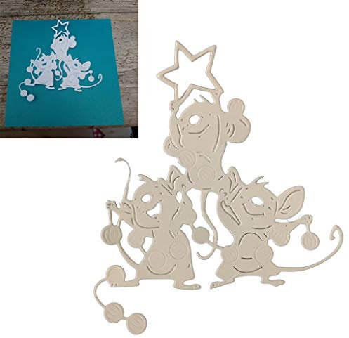 ECMQS Maus Stanzmaschine Stanzschablone, Scrapbooking Prägeschablonen Stanzformen Schablonen Für Scrapbooking, Fotopapier, Karten, Handwerk Prägen DIY Herstellung