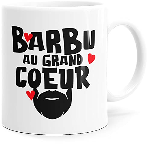 Luigi Collection Mug Humour Barbu Coeur Tasse Message drôle Amour. Idée Cadeau Original pour Ami Couple Collègue Frère Pote Mari Amoureux Fiancé Homme pour Anniversaire Noël St Valentin.