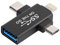 SUPERNIGHT Adaptador OTG 3 en 1, USB C a USB 3.0 Hembra Adaptador, Lightning a USB, Micro a USB, Compatible con teléfono/Tableta, Palos USB Flash Drive Lector de Tarjetas ect.