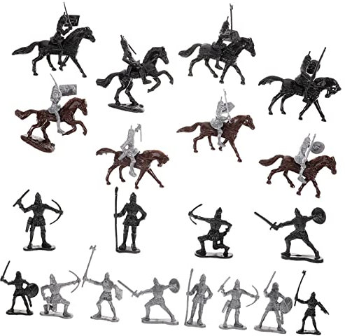 CIYODO 1 Set Horse Model Knight Statue Medieval Decor Miniatures Knights Castle Playset Knights Action Figure Medieval Castle Set Desk Models Tray