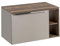 Lomadox Waschtisch Set mit 80cm Unterschrank und Regal, in Taupe mit Vintage Eiche, Softclose-Schubkasten, B/H/T 80,4/62,5/46 cm