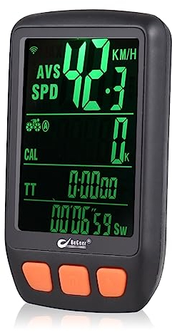 Lixada Fahrrad-Fahrradcomputer, kabelloser digitaler Fahrrad-Tachometer, Kilometerzähler mit wiederaufladbarem Akku, Hintergrundbeleuchtung, Fahrrad-Stoppuhr