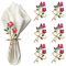 INIFLM Rosen-Serviettenringe-Set, 6 Stück, Valentinstag-Serviettenringhalter, Serviettenringhalter für Esstisch, Metalldekoration, Haushalts-Serviettenring-Set(#1)