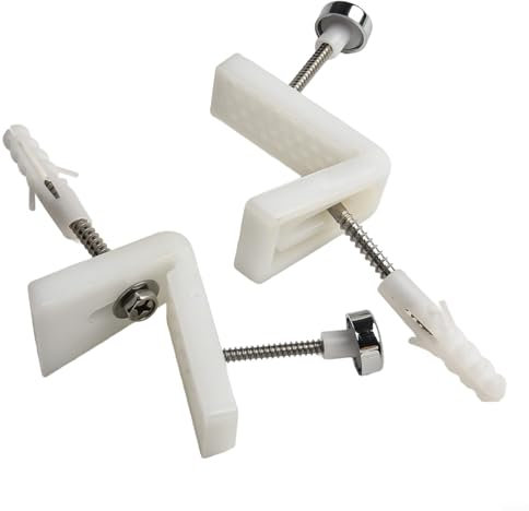 Kit completo di fissaggio a pavimento angolato per WC e bidet, include tutti gli accessori necessari