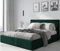 Interbeds Polsterbett Bett Doppelbett mit Stauraum mit Lattenrost Bettkasten Boxspringbett hydrophob gepolsterter Bettrahmen (grün, 180x200)