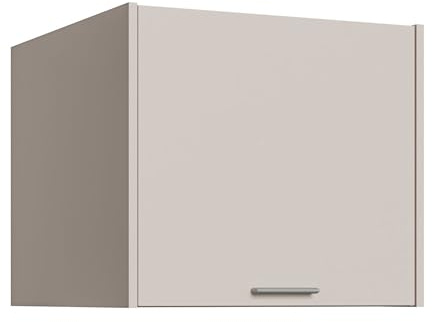 Forte WASHCAB 60 70, moderner Aufsatzschrank, 1-türig, Schrank zur Aufbewahrung von Putz- und Waschutensilien, Holzwerkstoff, Kaschmir Beige, 66 cm breit x 58,5 cm hoch x 67,4 cm tief