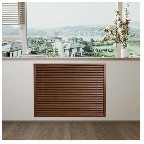 LINGDSWULING Couverture Radiateur Hauteur Intérieure Meuble De Rangement Design Traditionnel Cache-radiateur En Bois Brut Couvercle De Radiateur(Red,23.62x35.43in(60x90cm))