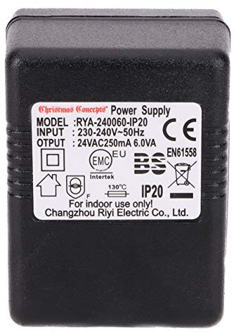 Christmas Concepts® 24v AC 250ma 6va AC Adaptor Without Lead