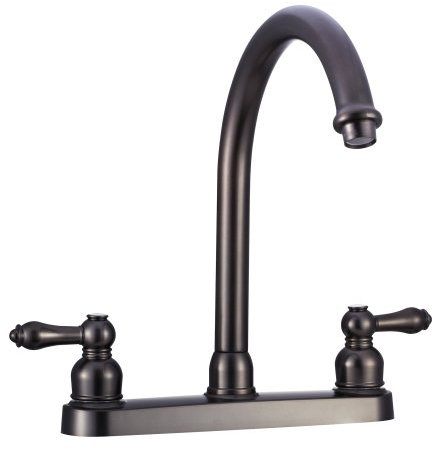 Dura Faucet DF-PK340L-VB RV Non-Metallic J-Spout Kitchen Sink Faucet (Venetian Bronze)