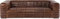 Kare Design Polstersofa Square Dance 3-sitzer Couch, XXL Polstercouch, großes, modernes 2er/3er Loungesofa, Echtledercouch, Ledersofa, Ledercouch, Braun 67x234x112cm (H/B/T)