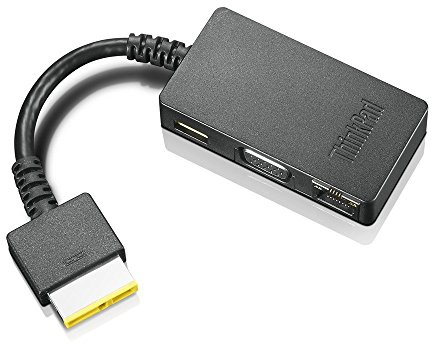 Lenovo ThinkPad OneLink Adapter Onelink to VGA+RJ45+DC in 4X90G85927 Schwarz