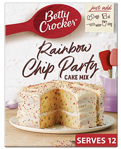 Betty Crocker Rainbow Chip Party Cake Mix, 425g, Black