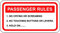 Funny Passenger Rules Sticker CAR 4X4 Van 4WD Offroad Quad Boat Jetski Visor