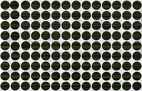 KwikCaps® pvc BROWN GREY AVOLA Self Adhesive Screw Cover Caps. Nail & Cam. 13mm single sheet of 126