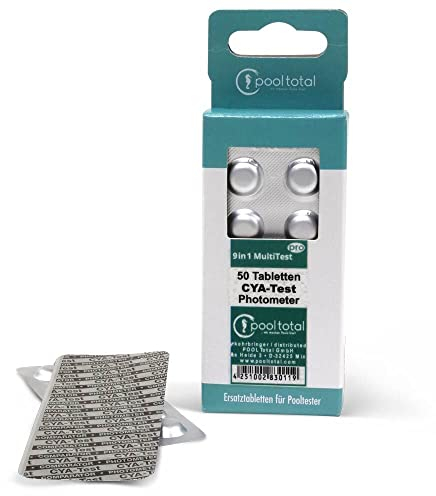 50x Tabletten CyA-Test zur Messung der Cyanur-Säure (Chlor-Stabilisator) - Für elektronische Pooltester/Photometer