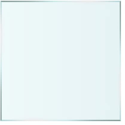 Euro Tische Glasplatte für Kaminofen und Tischplatte in 80x80cm Facettenschliff, Schutzplatte mit 6mm ESG Sicherheitsglas, Funkenschutzplatte, Glasboden für Kamin (Klarglas)