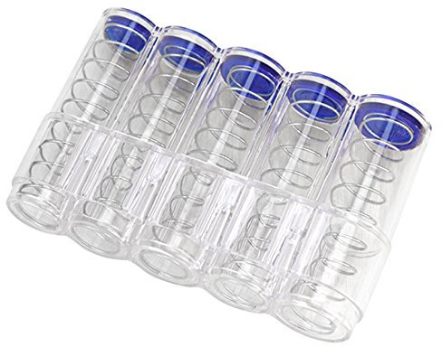 Münzspender mit 5 Haupt-Euro-Münzen, abgerundeter Münzhalter für Kassierer, Kellner, Taxifahrer (transparent)