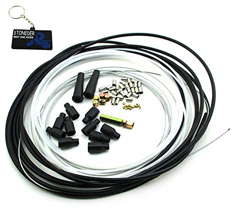 STONEDER 5 Metres Diy Throttle Cable Kit Nipples Ferrules