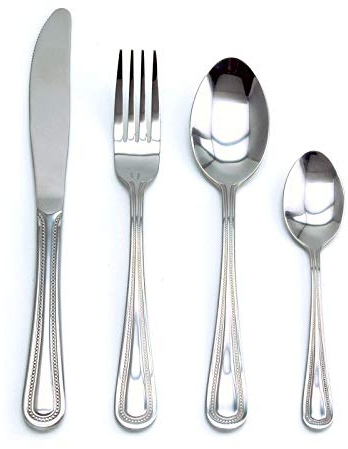 TB 21120001 Besteck-Set, 24-teilig, mit Perlen, Edelstahl