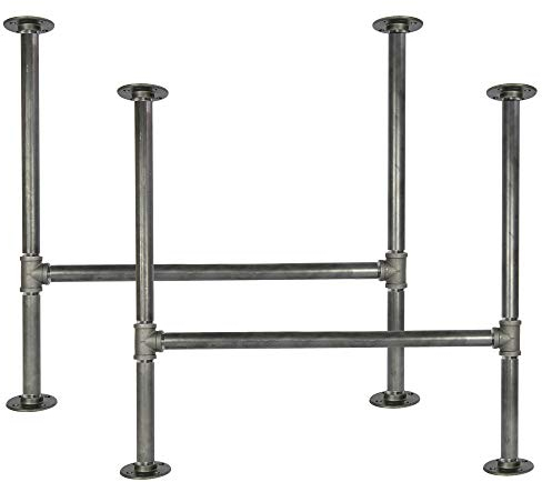Natural Goods Berlin 2X Tischgestell Pipe | Temperguss Tischbeine Schwerlast Vintage stabile Tischkufen Möbelbeine Metall Hairpin Legs | Wasserrohre Fitting | DIY 1 Zoll (B75cm * H72cm, Industrial)