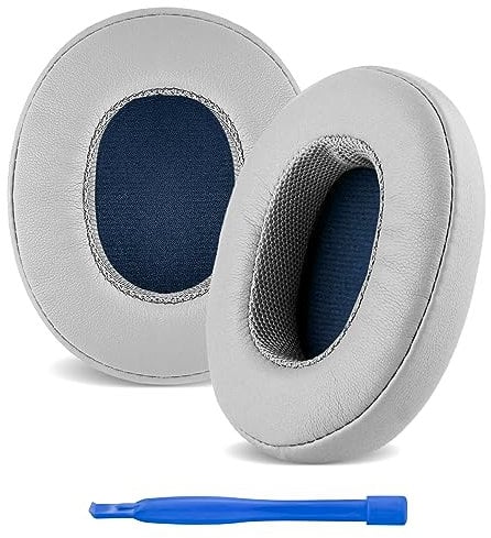 Linkidea Replacement Ear Pads for Skullcandy Crusher Wireless Crusher Evo Crusher ANC Hesh 3 Venue ANC Headphones Ear Cushions, Ear Covers, Headset Earpads (Protein Leather/White)