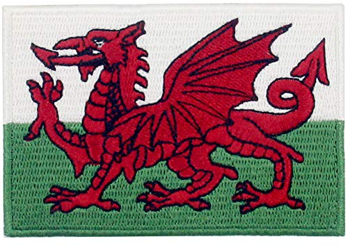 Wales Flagge Bestickter Aufnäher zum Aufbügeln/Annähen