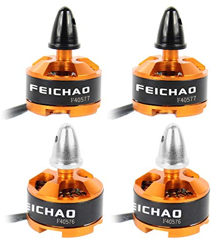 FEICHAO 1/4 Stück 1806 2400KV bürstenloser Motor 2-3S CW CCW für DIY 2-3S FPV Racing Drohne 250 CC3D 260 330 RC Quadcopter (2 Stück CCW + 2 Stück CW)