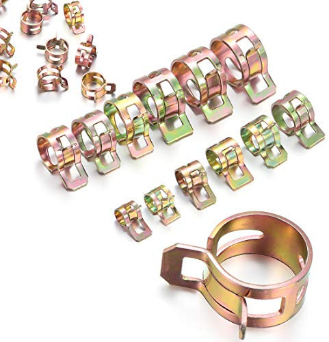 4-20mm 50 Stück Federschlauchschellen Kraftstoffleitung Wasserrohr Luftschlauch Silikon-Vakuum-Schlauchschelle Fastener Sortiment Kit,11mm