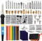 71Pcs Wood Burning Kit - Adjustable Temperature Pyrography Pen Set for Engraving & Crafts with Stencils, Wood Soldering Tips & Pencils