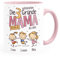 SpecialMe® Kaffee-Tasse Die schönsten Gründe Mama zu sein Spruch - personalisiertes Geschenk zum Muttertag Bonus Mama rosa Keramik-Tasse