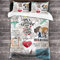 NICHIYOBI Grey's Anatomy Bettbezug Bettwäsche Set - Bettbezug und Kissenbezug,Mikrofaser,3D Digital Print dreiteiliger Bettwäsche (5,Single 135x200cm+80 * 80cm)