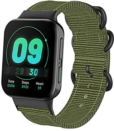 Tyogeephy Nylon Armband Kompatibel mit Oppo Watch 41mm & 46mm, Weich Gewebte Nylon Uhrenarmband Einstellbar Ersatz Sport Armband