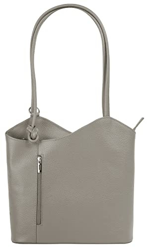 Cluty Shopper Rucksack Kombination Echt Leder Damen Made in Italy | 2in1 Handtasche | wandelbare Umhängetasche