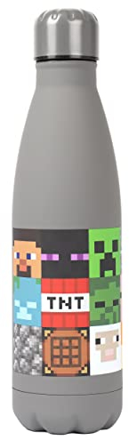 Gourde Isotherme Enfant Minecraft en Acier Inoxydable I Bouteille Enfant pour École I Bouteille Isotherme Enfant I Sans Bisphénol A pour l'école ou pour le sport | Pour Garçons et Filles