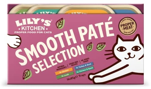 Lily’s Kitchen Adult Wet Cat Food Multipack Trays Smooth Paté Complete Nutrition 16 x 85g