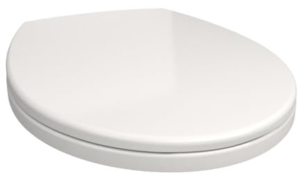 Soft Close White Toilet Seat Quick Release for Easy Clean Oval Toilet Seat Standard Size Toilet Seat Durable Loo Seat Premium UF Material Top Fitting by AAN®
