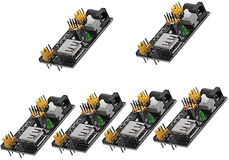 Mikikit 6pcs Dc Power Supply Module Breadboard Module Outputs Breadboard Power Supply for Lab Model Making