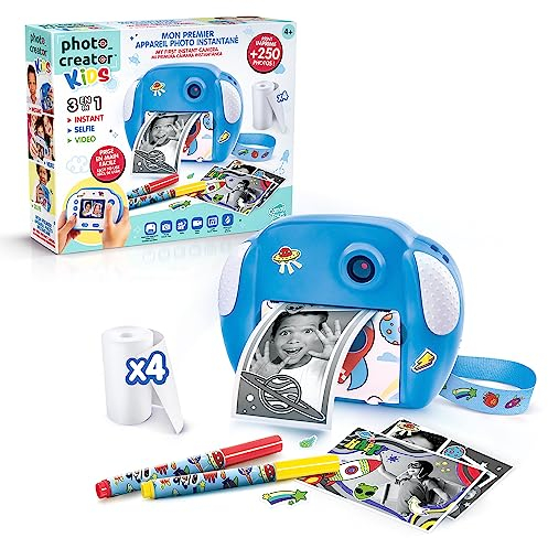 Canal Toys - Appareil Photo à Impression Instantanée Photo Creator, Selfie et Video - Papier Thermique pour 250 Photos - Ecran LCD - dès 4 Ans - CLK 011