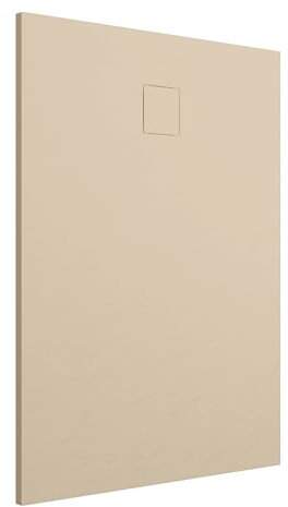 Piatto Doccia 70x120 cm Avorio Effetto Pietra Rettangolare in SMC Riducibile Samos