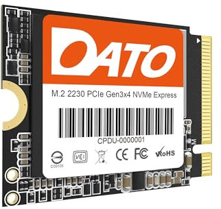 DATO SSD Interne 512 Go, PCIe Gen3x4 NVMe M.2 2230 SSD, Jusqu’à 2500/1700 Mo/s - DP330 Série