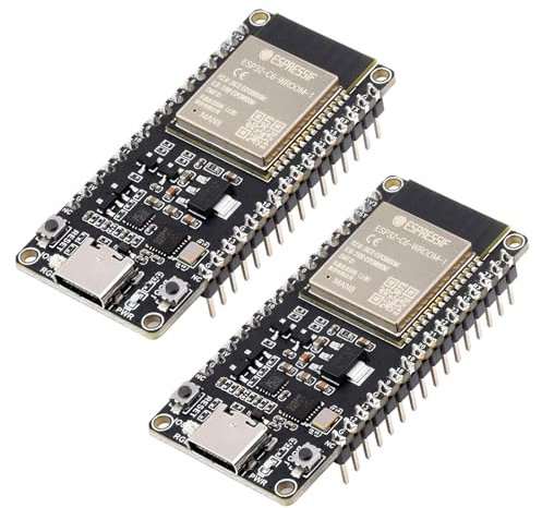ARCELI 2Pcs ESP Mikrocontroller mit Pinheader, WiFi 6 Entwicklungsboard, 160MHz EIN-Kern-Prozessor, ESP, Unterstützt USB und UART Entwicklung