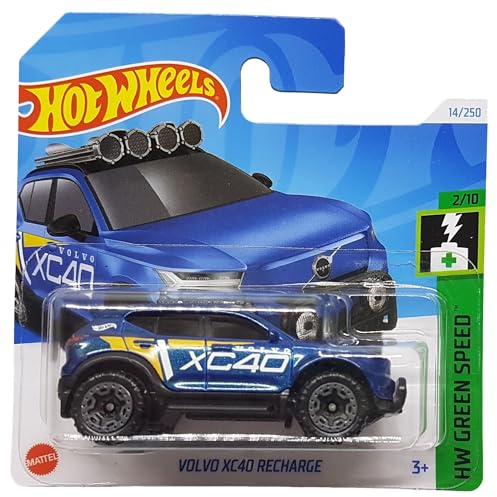 Hot Wheels - Volvo XC40 Recharge - HW Green Speed 2/10 - HTB79 - Short Card - dunkelblau metallic - Mattel 2024